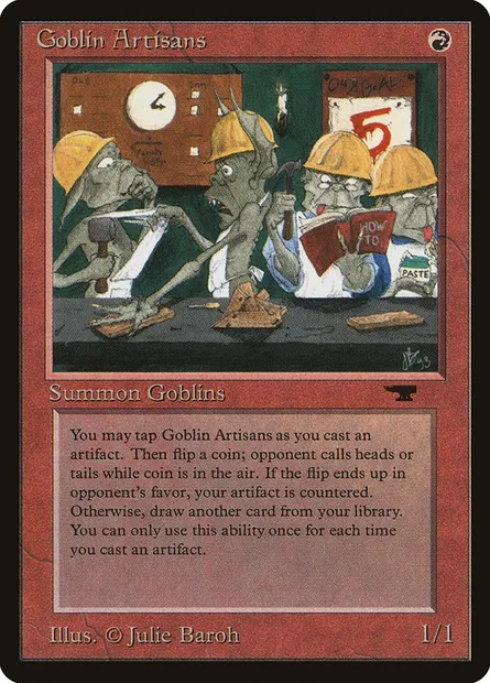 Goblin Artisans, carte Magic ATQ 26 — extension Antiquities