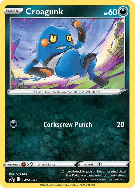Croagunk, Pokémon card SWSH 245 — SWSH Black Star Promos set