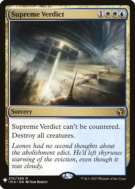 Supreme Verdict, Magic card PLST IMA-210 — The List set