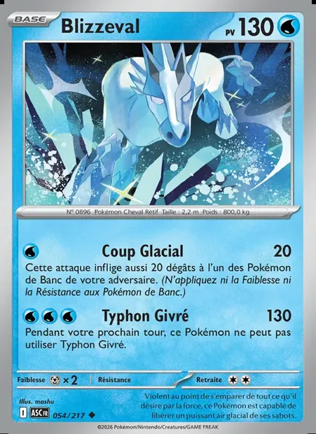 Blizzeval, carte Pokémon ASC 054 — extension Héros Transcendants