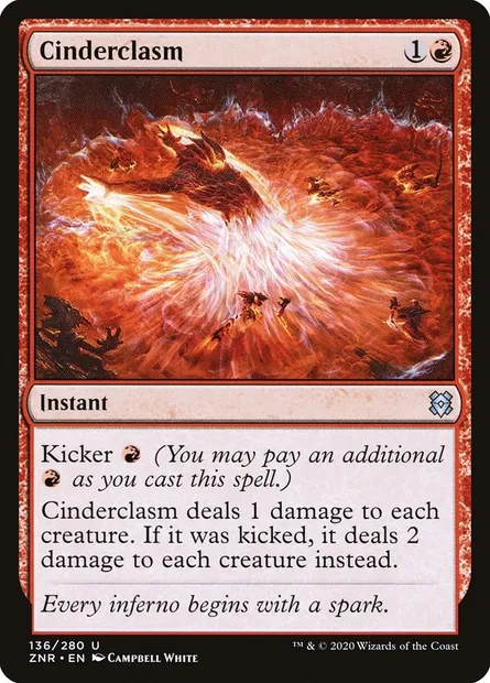 Cinderclasm, Magic card ZNR 136 — Zendikar Rising set