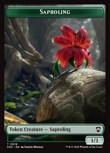 Saproling, Magic card TSOC 18 — Secrets of Strixhaven Commander Tokens set