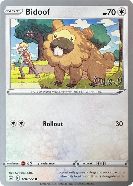 Bidoof, Pokémon card WCD22 120 — World Championship Decks 2022 set