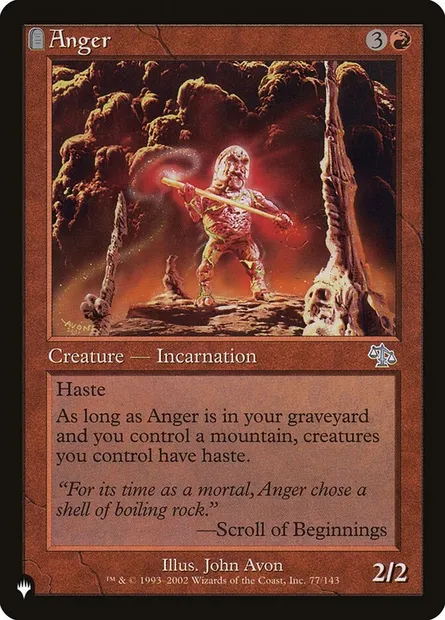 Anger, Magic card PLST JUD-77 — The List set