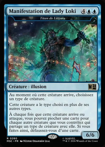 Titan de Littjara, carte Magic MSC 280 — extension Marvel Super Heroes Commander
