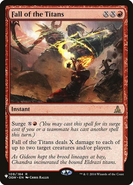 Chute des titans, carte Magic PLST OGW-109 — extension The List