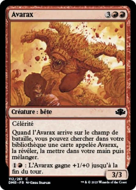 Avarax, carte Magic DMR 112 — extension Dominaria Remastered