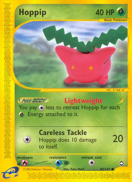 Hoppip, Pokémon card AQ 83 — Aquapolis set
