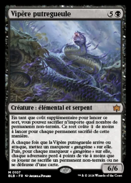Vipère putregueule, carte Magic BLB 107 — extension Bloomburrow
