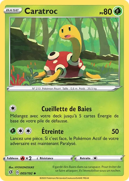 Caratroc, carte Pokémon RCL 5 — extension Clash des Rebelles