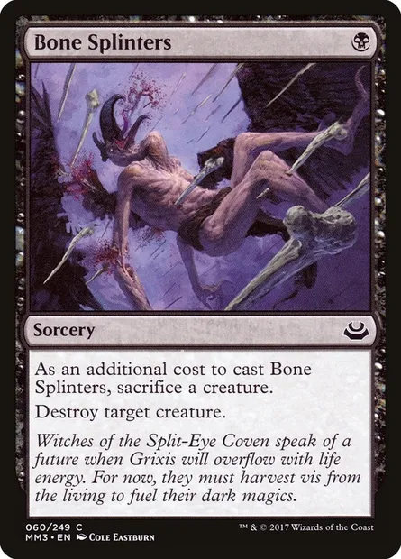 Bone Splinters, Magic card MM3 60 — Modern Masters 2017 set