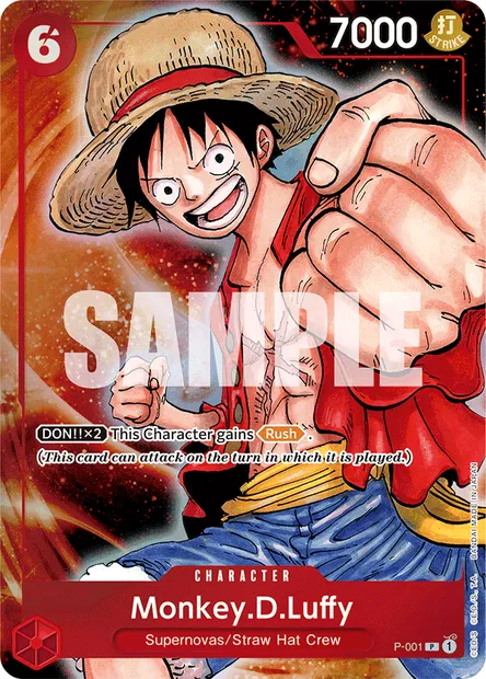 Monkey.D.Luffy, One Piece card P-001 — Promotion card set