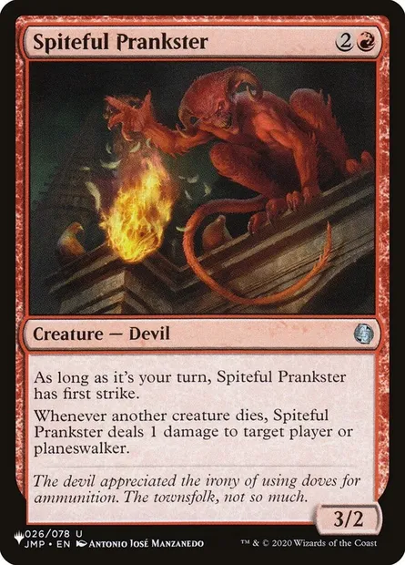Spiteful Prankster, Magic card PLST JMP-26 — The List set