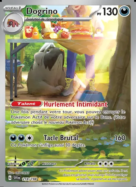 Dogrino, carte Pokémon SVI 218 — extension Écarlate et Violet