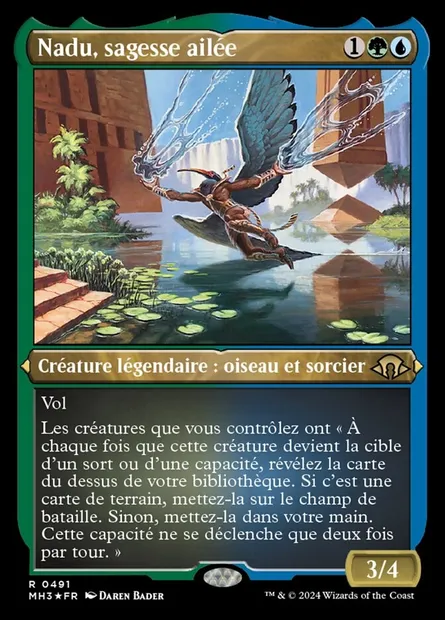 Nadu, sagesse ailée, carte Magic MH3 491 — extension Modern Horizons 3