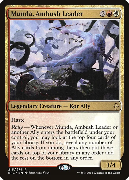 Munda, Ambush Leader, Magic card BFZ 215 — Battle for Zendikar set