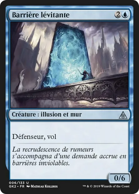 Barrière lévitante, carte Magic GK2 6 — extension RNA Guild Kit