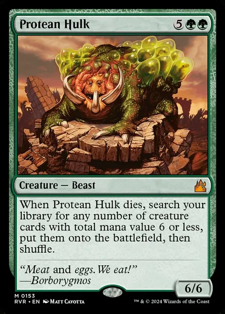 Protean Hulk, Magic card RVR 153 — Ravnica Remastered set