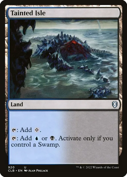 Tainted Isle, Magic card CLB 920 — Commander Legends: Battle for Baldur's Gate set