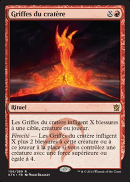 Griffes du cratère, carte Magic KTK 106 — extension Les Khans de Tarkir