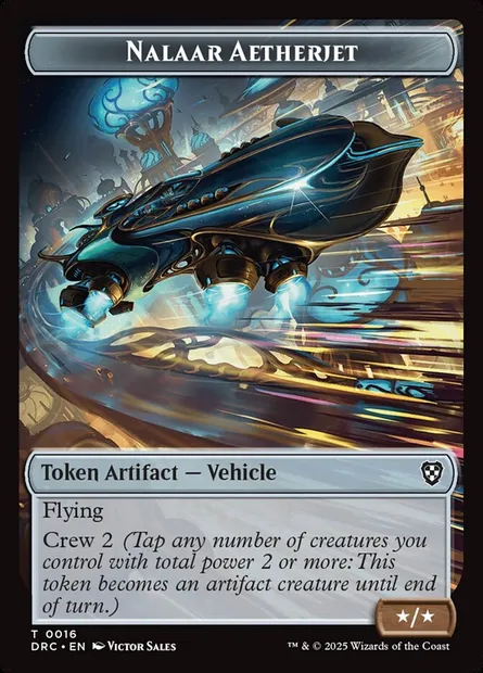 Nalaar Aetherjet, carte Magic TDRC 16 — extension Aetherdrift Commander Tokens