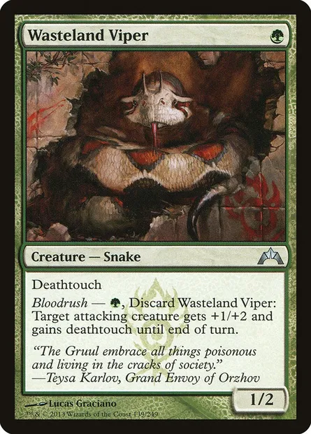 Wasteland Viper, Magic card GTC 139 — Gatecrash set