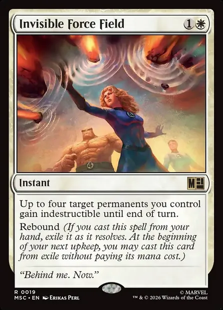 Invisible Force Field, Magic card MSC 19 — Marvel Super Heroes Commander set