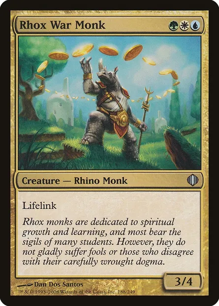 Rhox War Monk, Magic card ALA 188 — Shards of Alara set