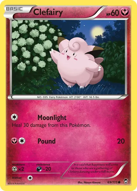 Clefairy, Pokémon card FFI 69 — Furious Fists set
