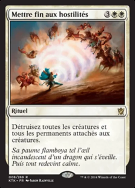 Mettre fin aux hostilités, carte Magic KTK 8 — extension Les Khans de Tarkir