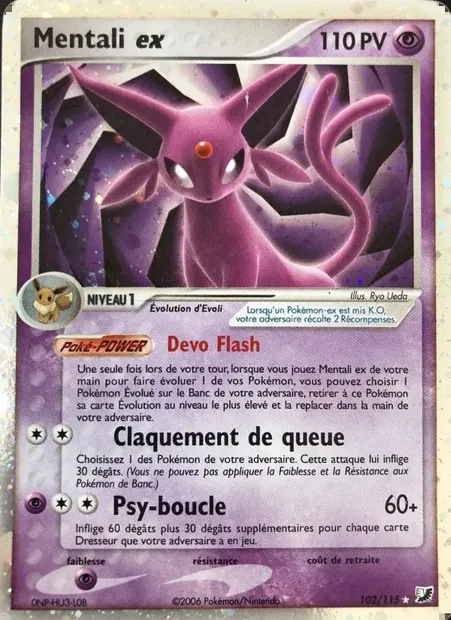 Mentali ex, carte Pokémon UF 102 — extension EX Forces Cachées