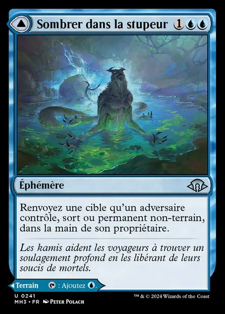 Sombrer dans la stupeur // Sources soporifiques, carte Magic MH3 241 — extension Modern Horizons 3
