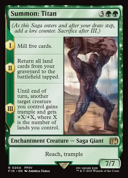 Summon: Titan, Magic card FIN 204 — Final Fantasy set