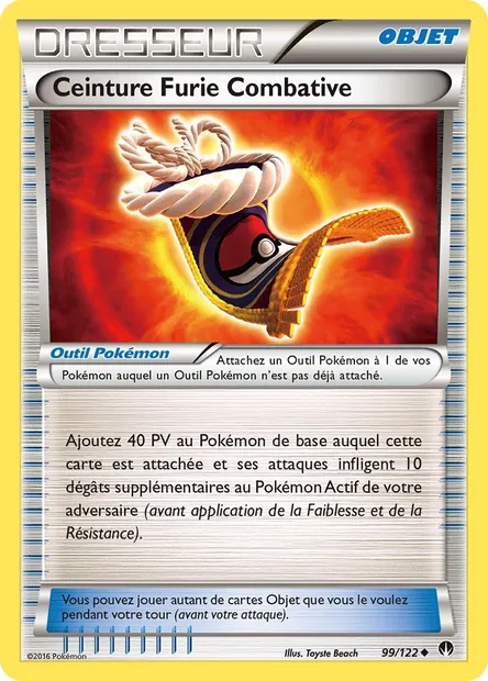 Ceinture Furie Combative, carte Pokémon BKP 99 — extension Rupture Turbo