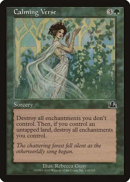 Calming Verse, Magic card PCY 110 — Prophecy set