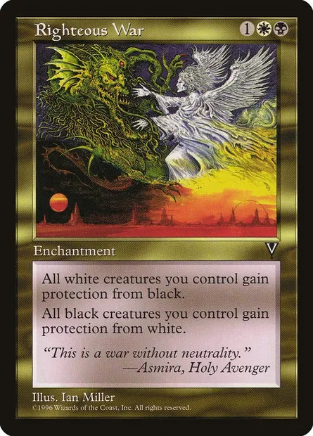 Righteous War, Magic card VIS 134 — Visions set