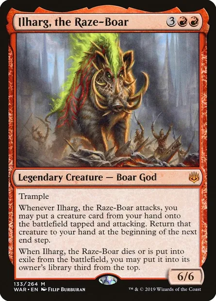 Ilharg, the Raze-Boar, Magic card WAR 133 — War of the Spark set