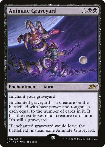Animate Graveyard, carte Magic UNF 65 — extension Unfinity