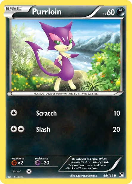 Purrloin, Pokémon card BLW 66 — Black & White set