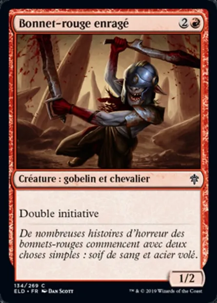 Bonnet-rouge enragé, carte Magic ELD 134 — extension Throne of Eldraine