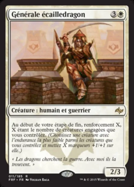 Générale écailledragon, carte Magic FRF 11 — extension Destin reforgé
