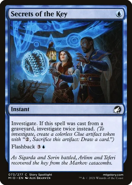 Secrets of the Key, Magic card MID 73 — Innistrad: Midnight Hunt set