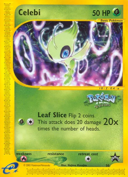 Celebi, carte Pokémon WP 50 — extension Wizards Black Star Promos