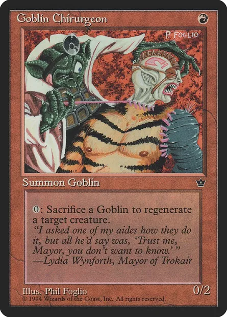 Goblin Chirurgeon, carte Magic FEM 54b — extension Fallen Empires