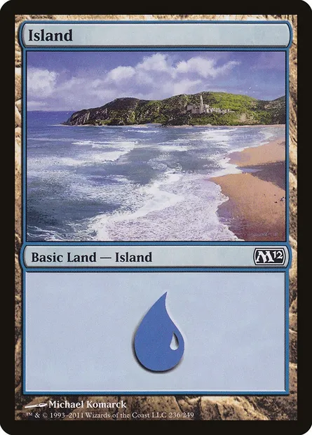 Island, Magic card M12 236 — Magic 2012 set