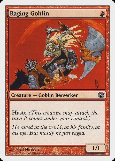 Raging Goblin, Magic card 9ED 209 — Ninth Edition set