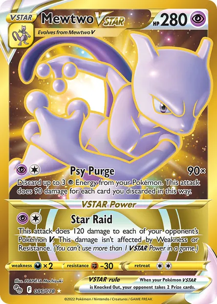 Mewtwo VSTAR, Pokémon card PGO 086 — Pokémon GO set