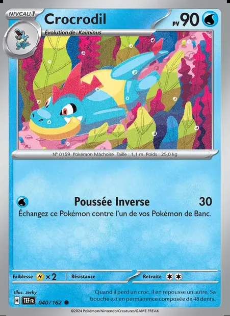 Crocrodil, carte Pokémon TEF 040 — extension Forces Temporelles