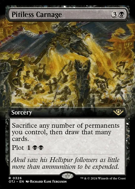 Pitiless Carnage, Magic card OTJ 326 — Outlaws of Thunder Junction set