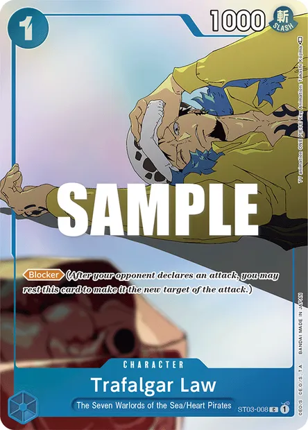 Trafalgar Law, One Piece card ST03-008 — The Seven Warlords of the Sea set